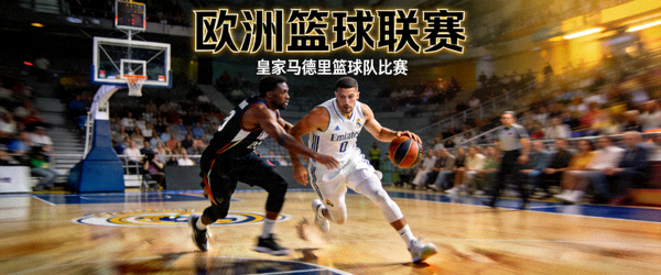 欧洲篮球联赛专题页面 - 皇家马德里篮球队比赛画面